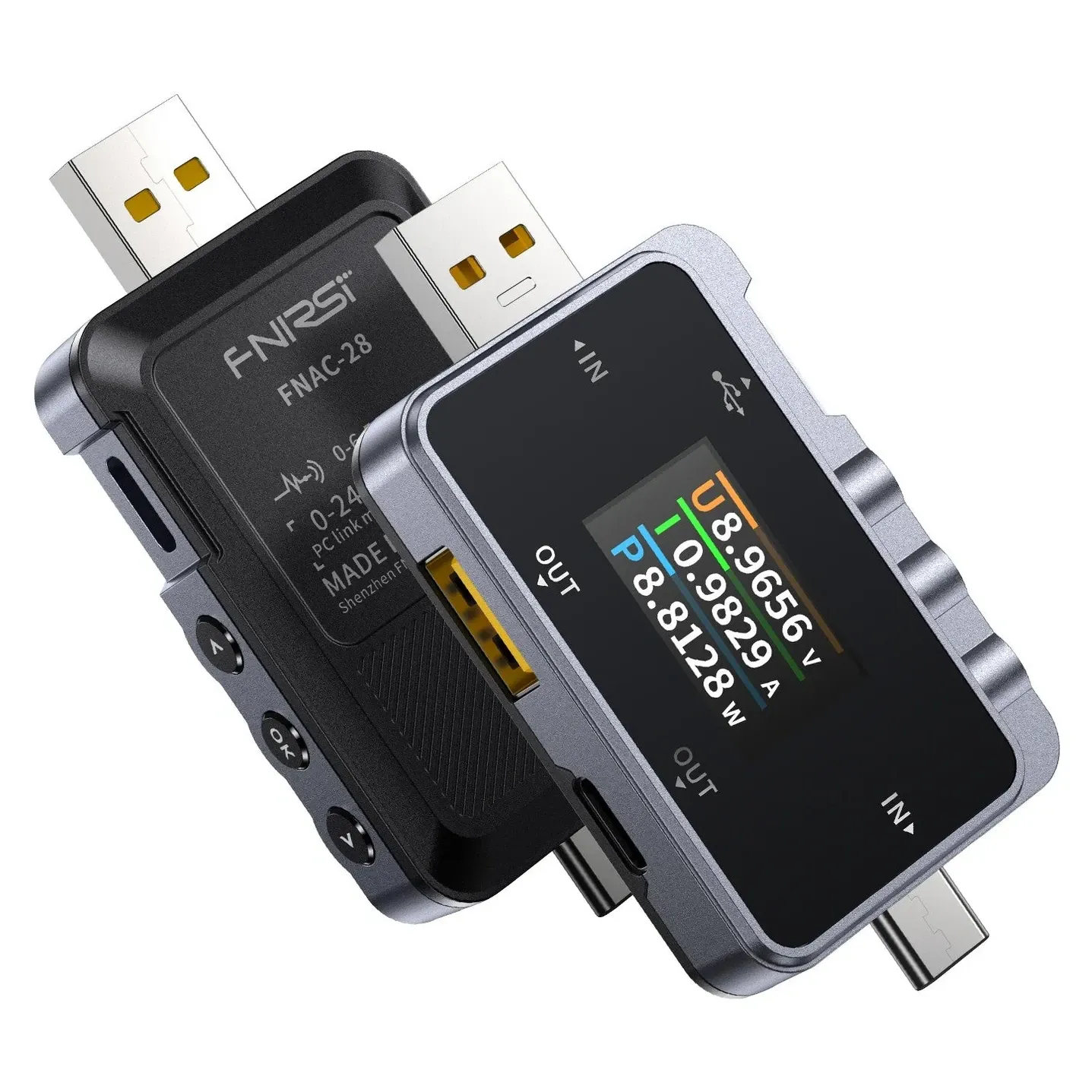 FNIRSI FNAC-28 2-in-1 Type-C USB Tester & Voltmeter
