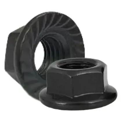 M3 Black 304 Stainless Steel Flange Nut (Pack of 10)