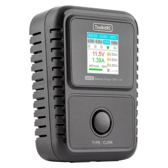 ToolkitRC M450 2–4S 50W 5A Mini Balance Charger