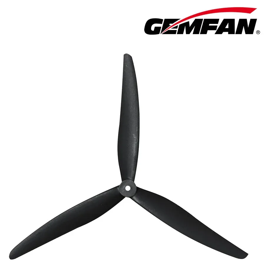Gemfan 1170-3 11" Glass Fiber Nylon 3-Blade Cinelifter Propeller — Black (1CW+1CCW)