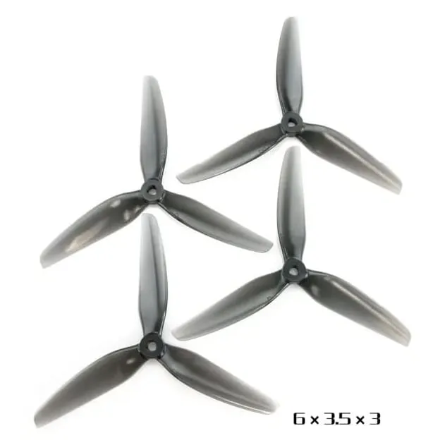 HQProp 6X3.5X3 Triblade Props, Light Grey