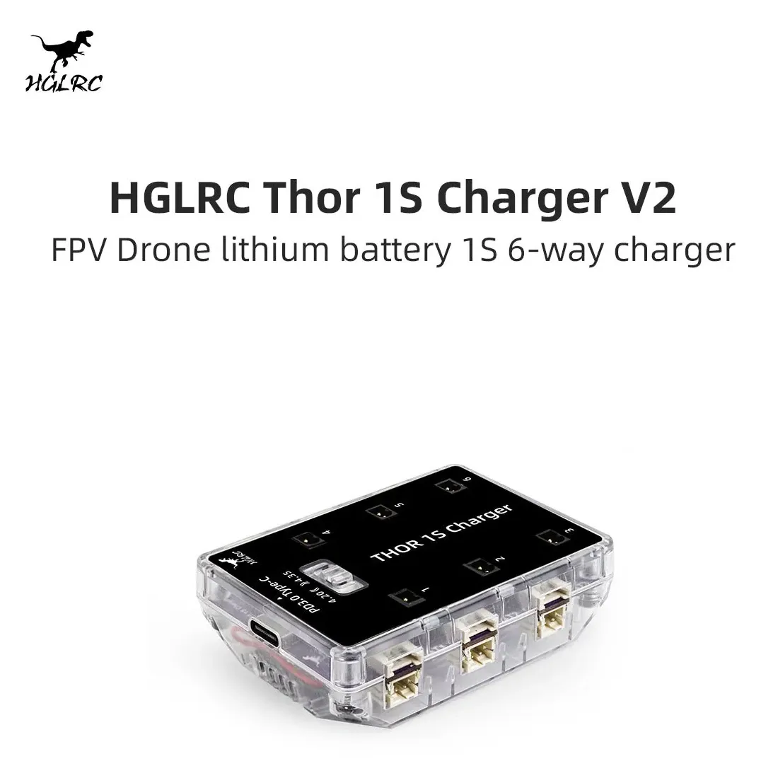 HGLRC Thor 6-Port 1S Battery Charger V2