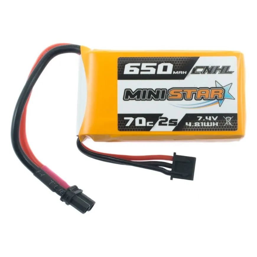 CNHL MiniStar 650mAh 2S 7.4V 70C LiPo Battery (XT30U)