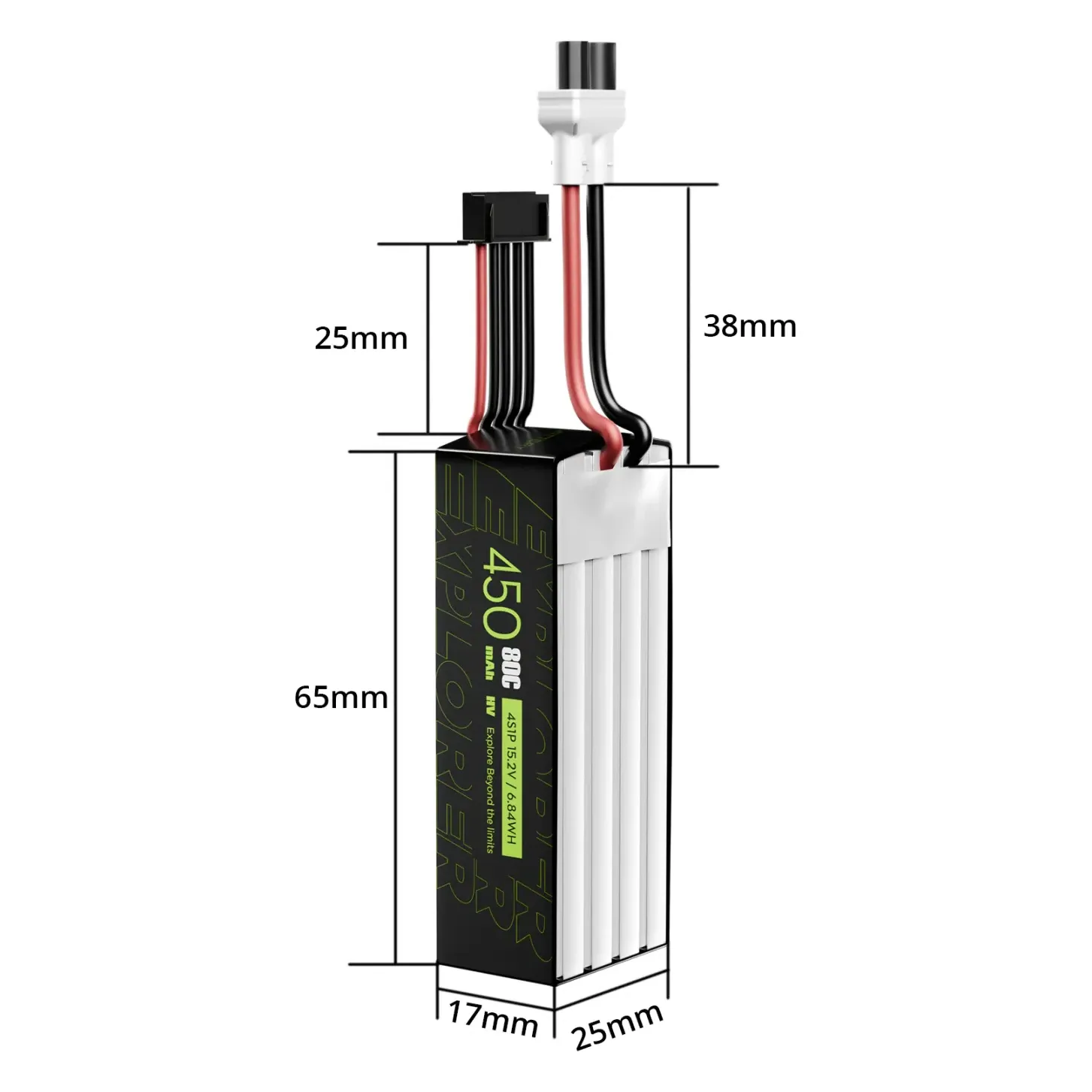 Flywoo Explorer 450mAh LiHV 4S 80C Battery XT30 (2PCS)