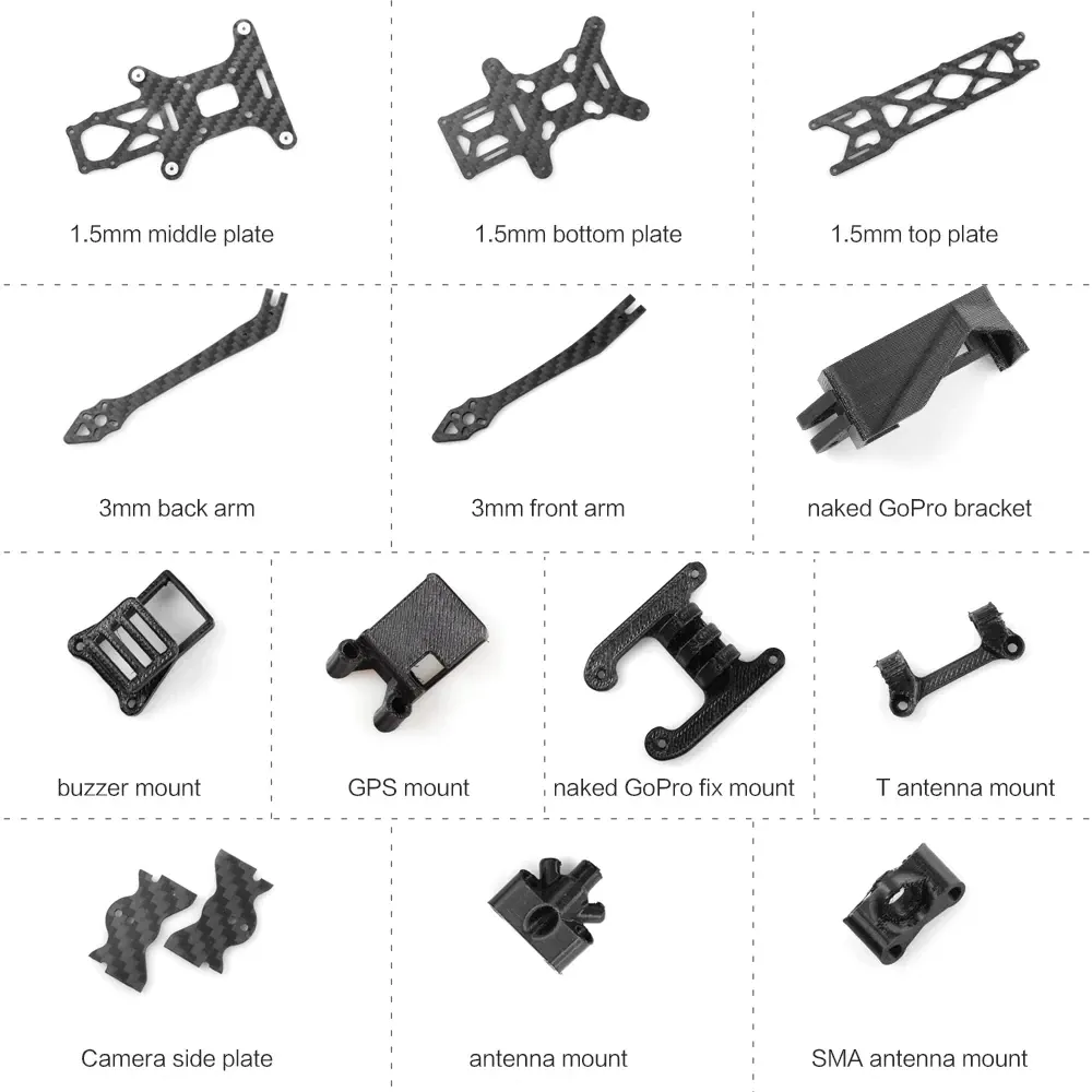 HGLRC Rekon 4 LR Frame Kit 4"