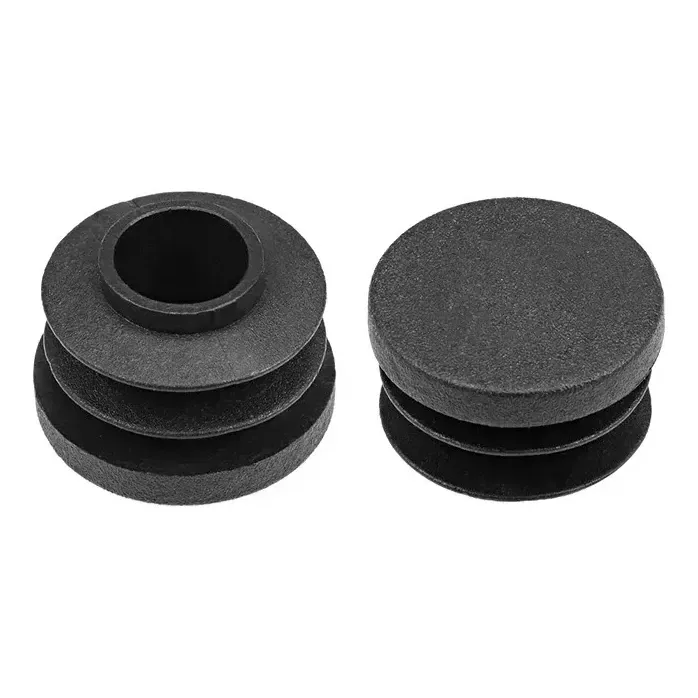 Black Plastic End Cap for Round Tubes