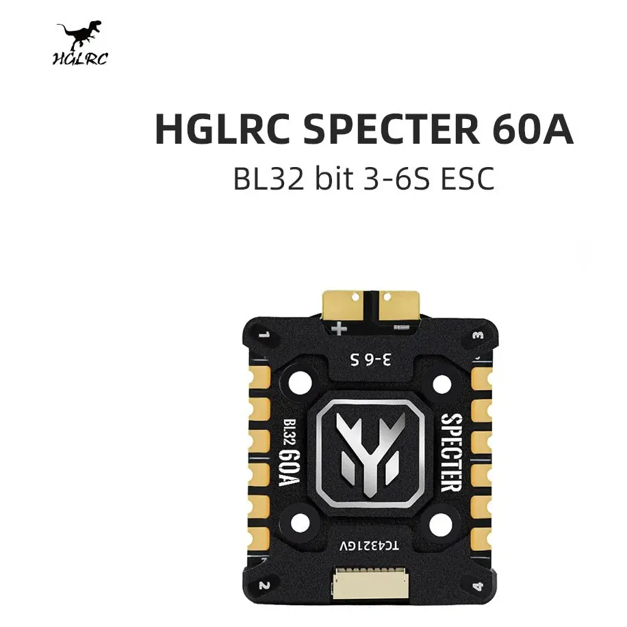 HGLRC SPECTER 60A 4-in-1 ESC 3-6S BL32 128K with Heat Sink