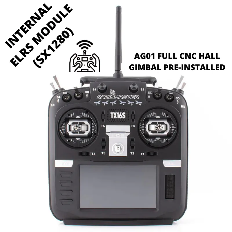 RadioMaster TX16S MKII 2.4GHz 16CH ELRS Radio Transmitter (AG01 Hall Gimbal)