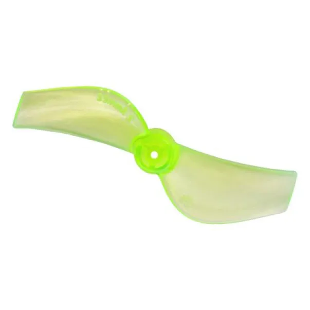 Gemfan 35MMS 2-Blade Propeller — 1mm Shaft (Set of 8 — 4CW+4CCW) — Color: Radioactive Green