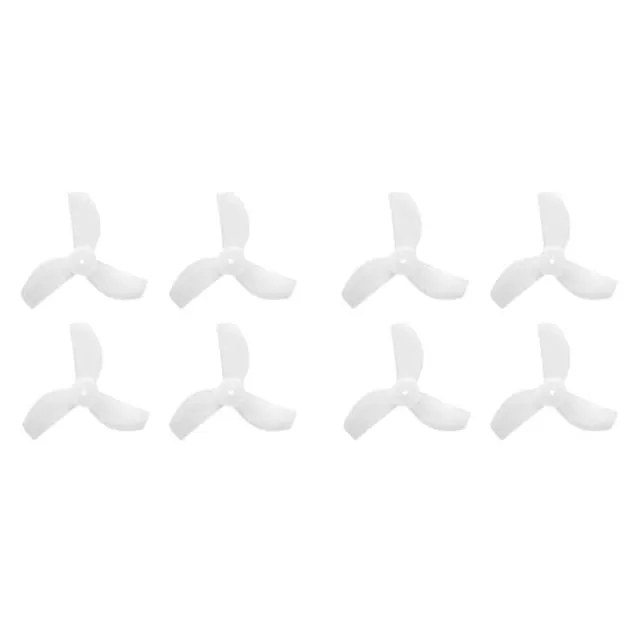Gemfan 35mm 3-Blade Durable Propeller — 1mm Shaft (Set of 8 — 4CW+4CCW) — Color: Milk White