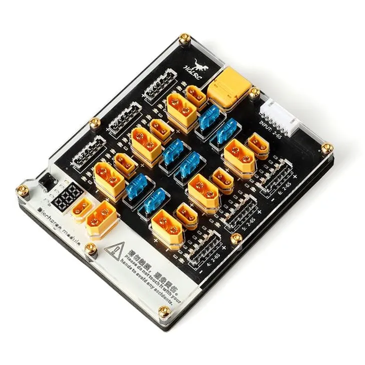 HGLRC Thor Pro 6-Port Balance Charging Board with Discharger (XT30/XT60, 2-6S)