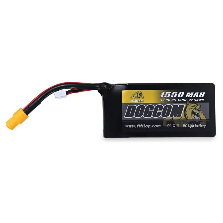 DOGCOM 4S 1550mAh 150C 14.8V LiPo Battery XT60