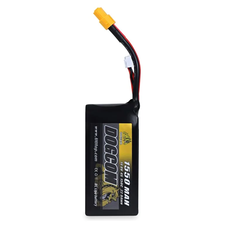 DOGCOM 4S 1550mAh 150C 14.8V LiPo Battery XT60