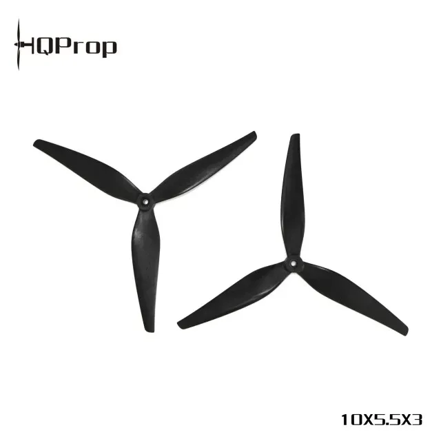 HQProp MacroQuad 10x5.5x3 Props (1CW+1CCW) Black Glass-Fibre Nylon