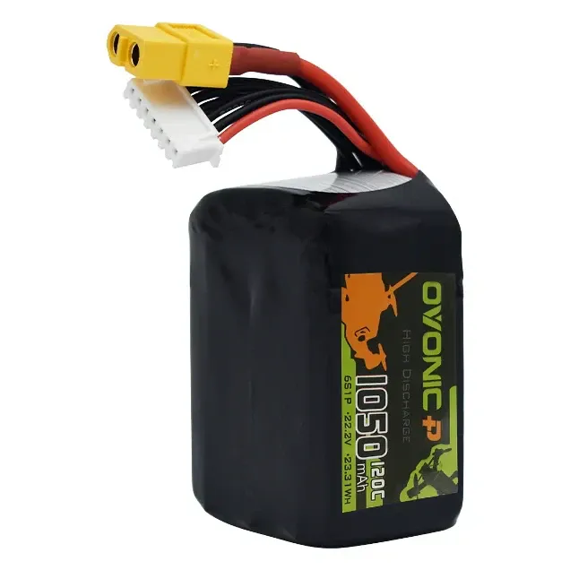 Ovonic 1050mAh 6S 120C 22.2V LiPo Battery with XT60 Plug