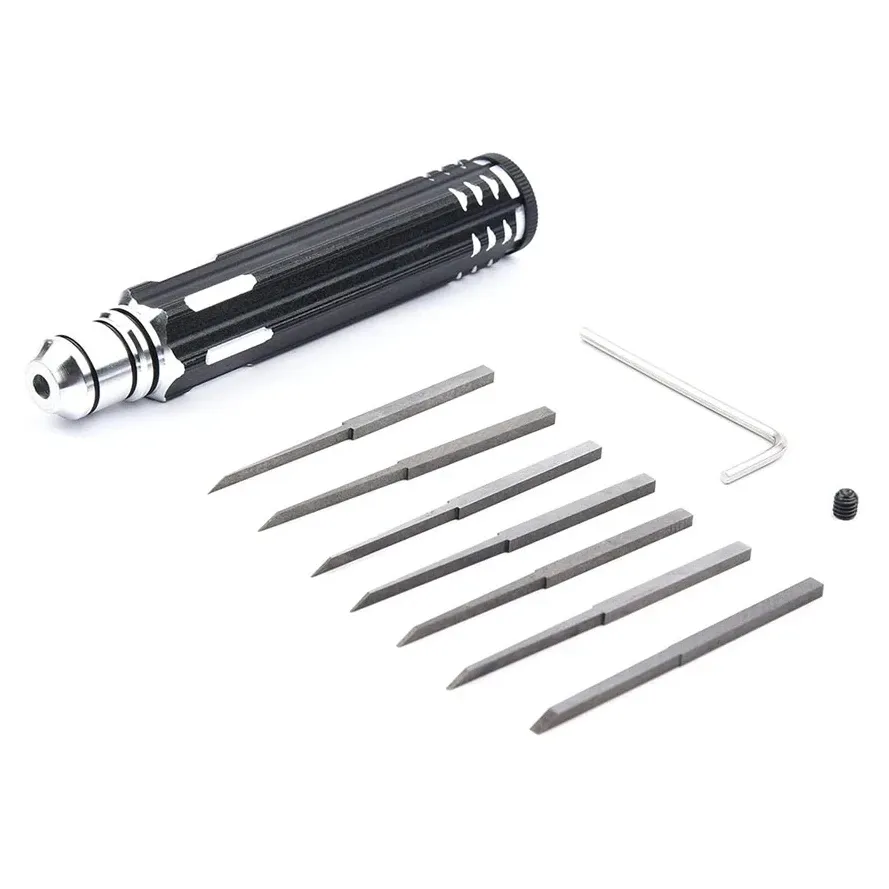 ReadyToSky Hobby Cutting Tool Chisel+7 Blade 0.1/0.2/0.4/0.6/0.8/1.0/2.0mm
