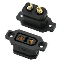 Amass XT90E Panel-Mount Connector, Male / Female