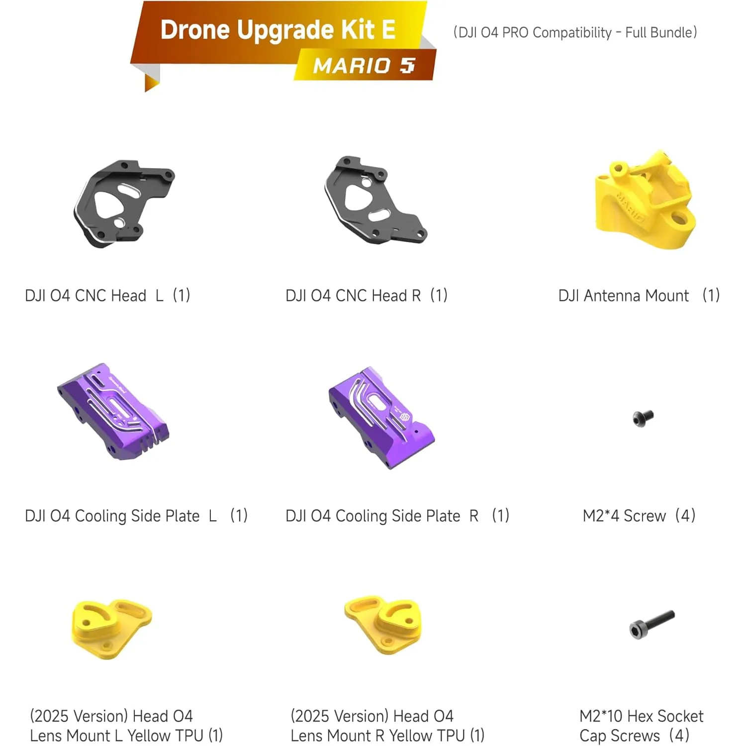 SpeedyBee Mario 5 Upgrade Kit E — DJI O4 Pro