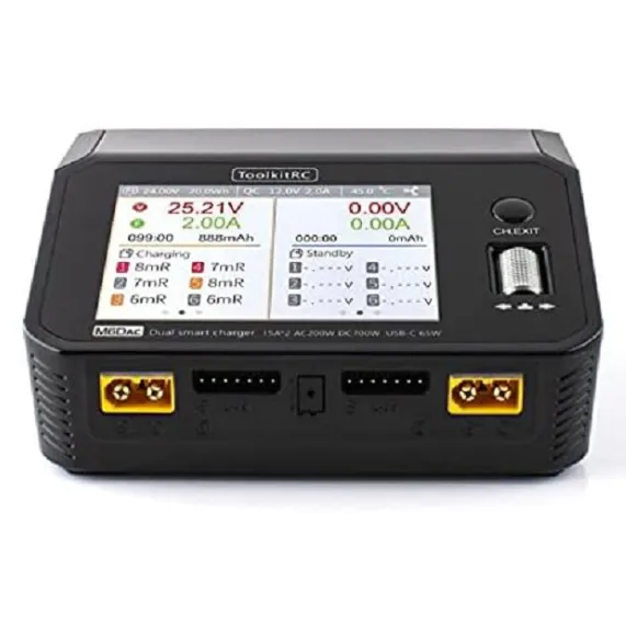 ToolkitRC M6DAC 200W AC/DC Dual-Channel Smart Charger