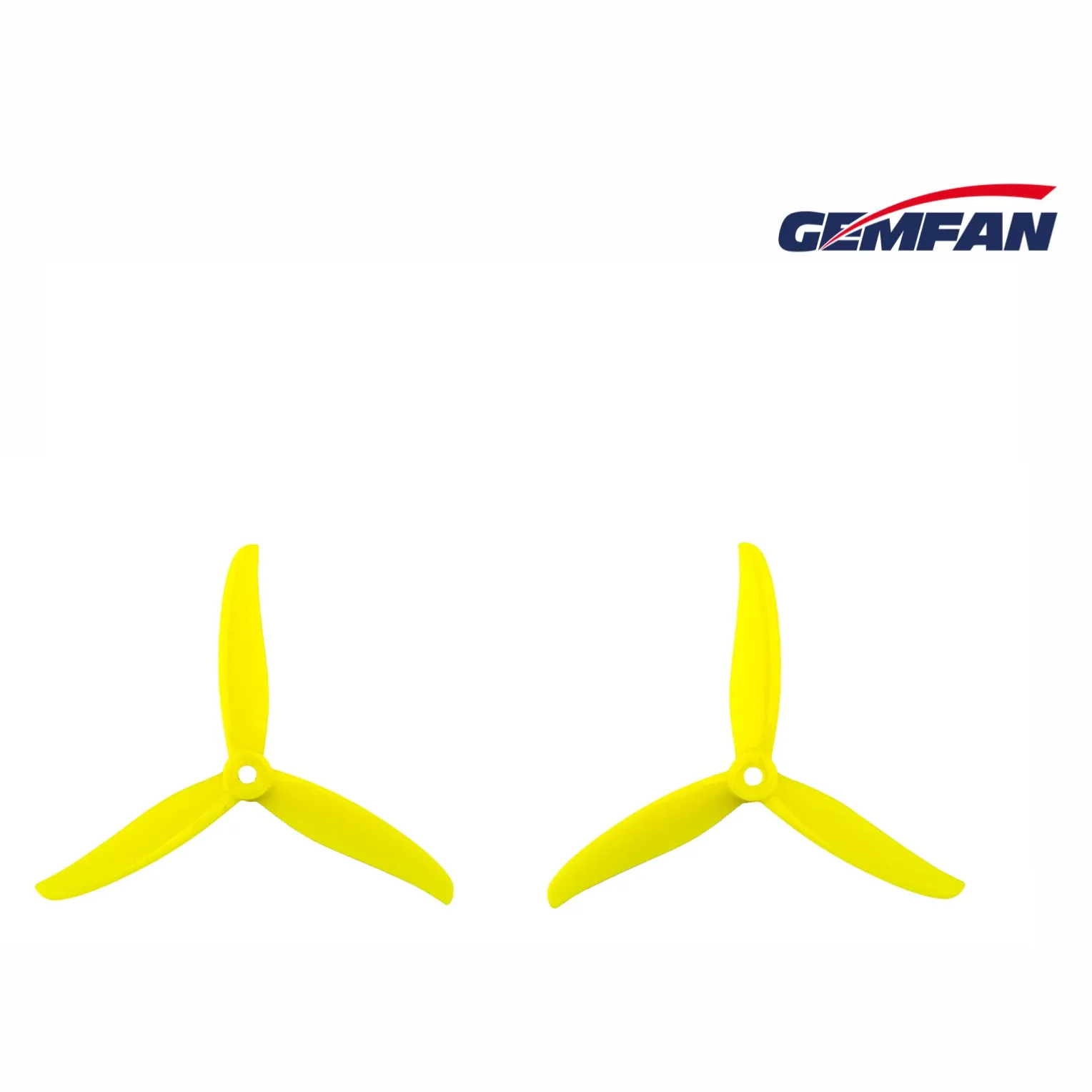 Gemfan Hurricane 4937 3-Blade Propeller (Set of 4 — 2CW+2CCW) — Color: Yellow