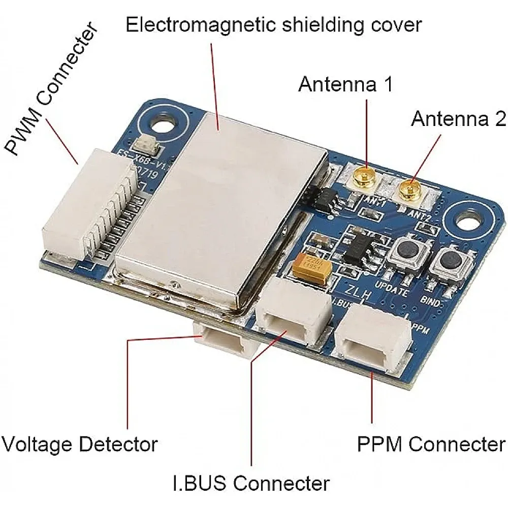FlySky FS-X6B 2.4G 6CH i-BUS PPM PWM Receiver