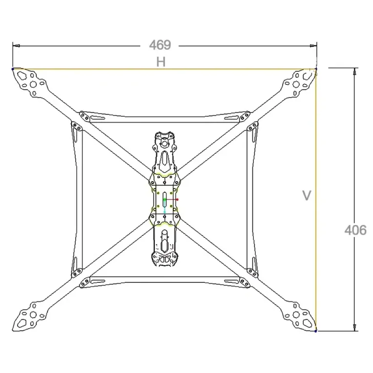 Mark4 V3 Pro 13 Inch 570mm Carbon Fiber Frame Kit