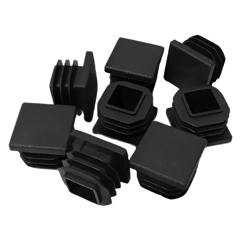 Naide Black Square Tube End Plug 20×20mm