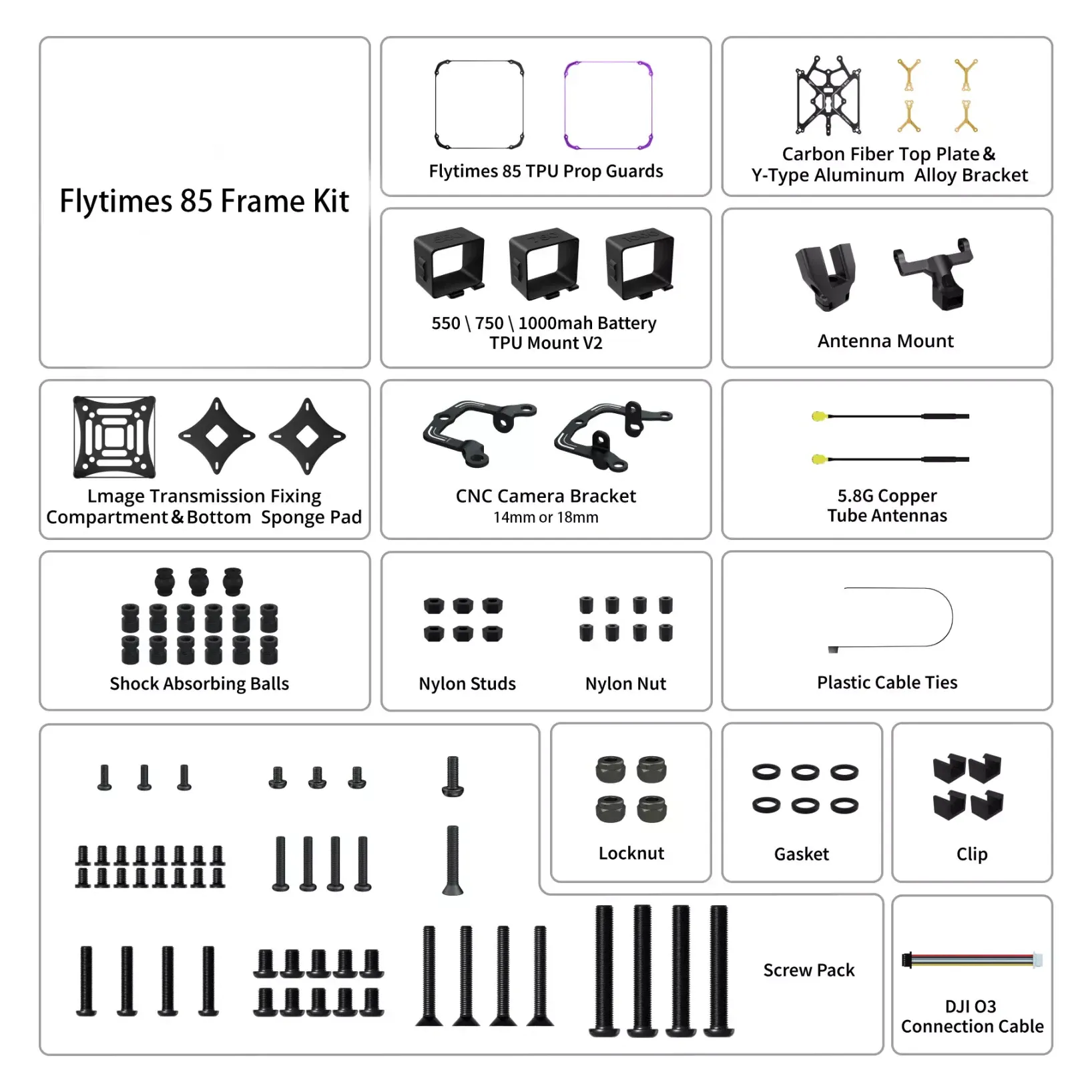 Flywoo Flytimes 85 O4 Pro Frame Kit