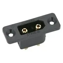 Amass XT90E Panel-Mount Connector, Male / Female