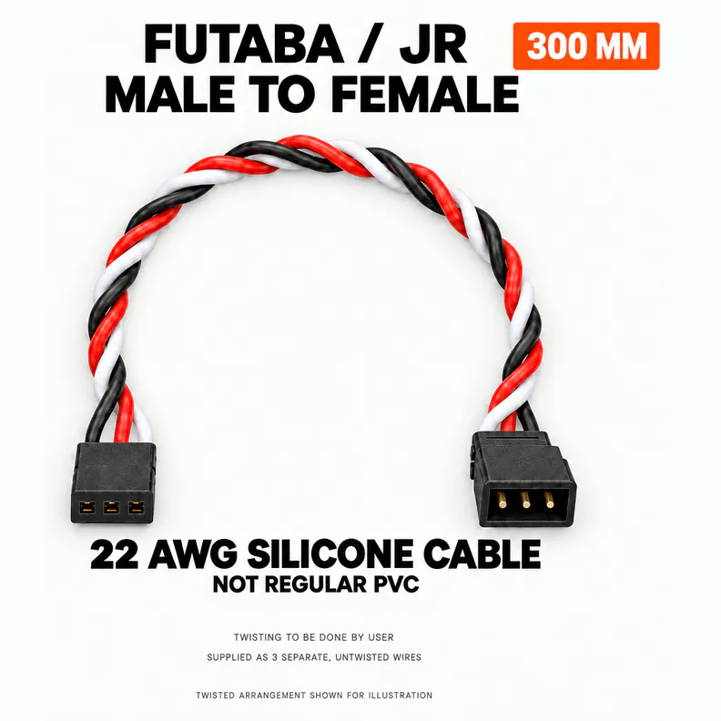 Futaba/JR 22AWG Silicone Servo Extension Wire