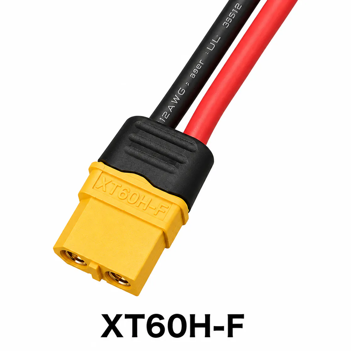 Silicone XT60 Female Connector w/ 12AWG 10cm Power Cable