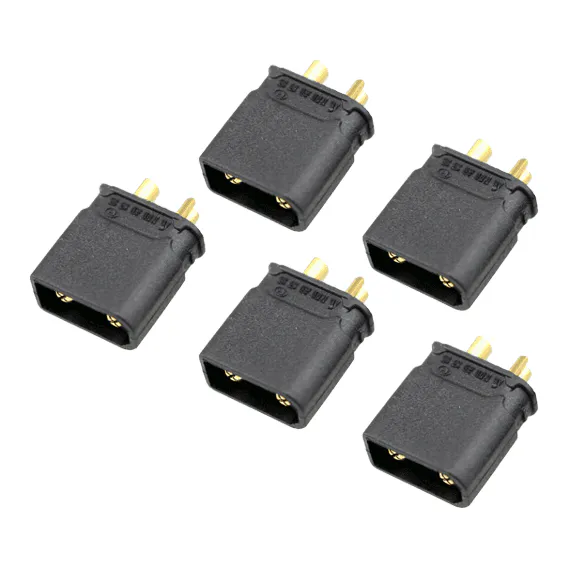 Amass XT30 Connector Black (1 Pair) — Color: Black / Quantity: Set of 5