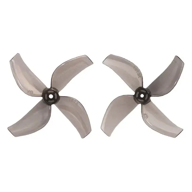 Gemfan 1613 40mm 4-Blade Whoop Propeller 1.5mm Shaft (Set of 8, 4CW+4CCW) — Color: Clear Gray