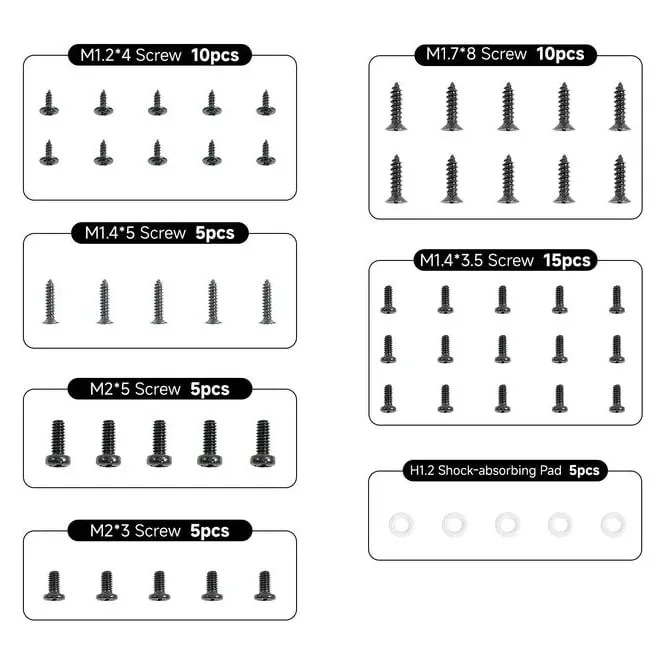 BetaFPV Screw Pack for Meteor65/75, Air75, Pavo20 & Aquila20 — Version: Aquila20