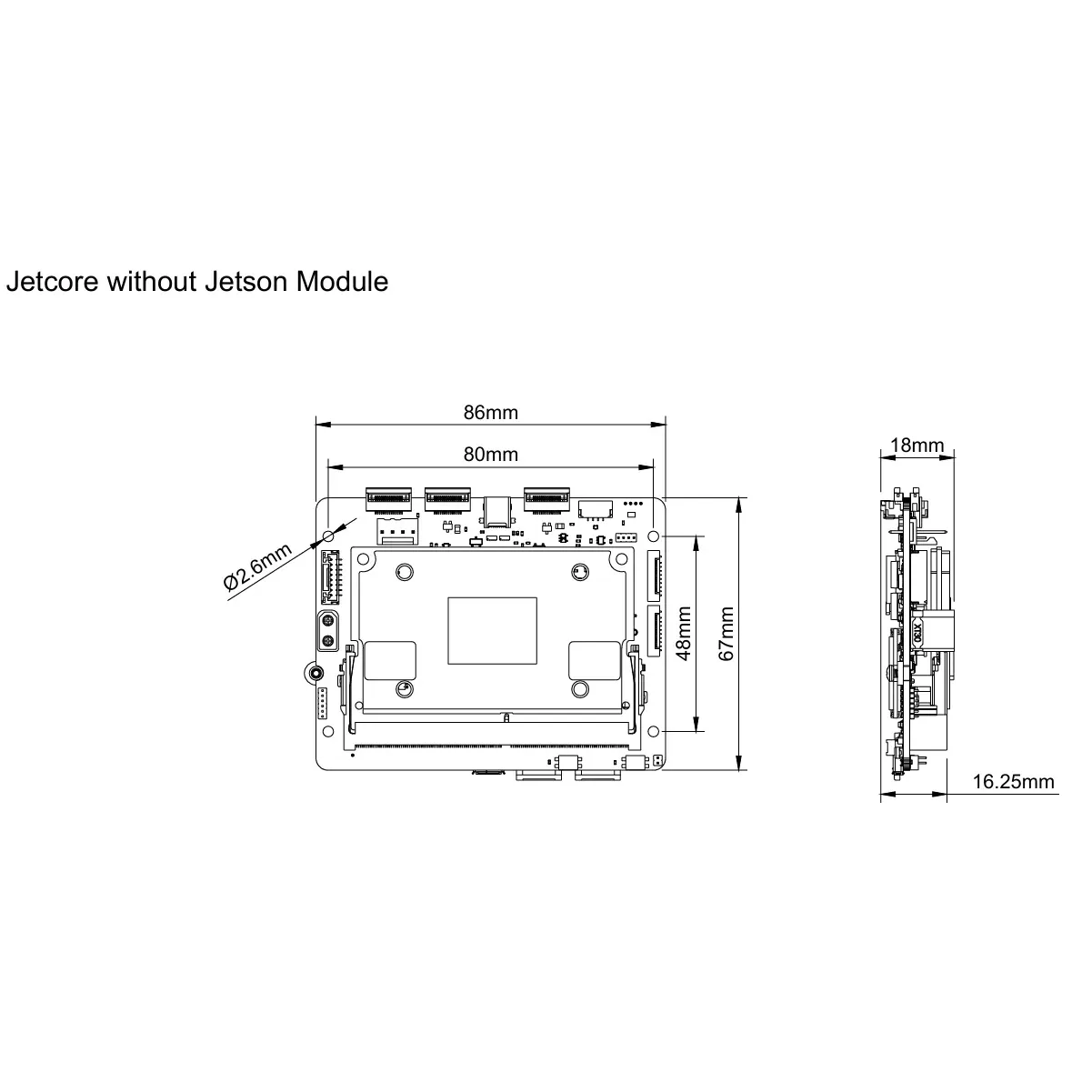 VECROS JETCORE NVIDIA Jetson Carrier Board