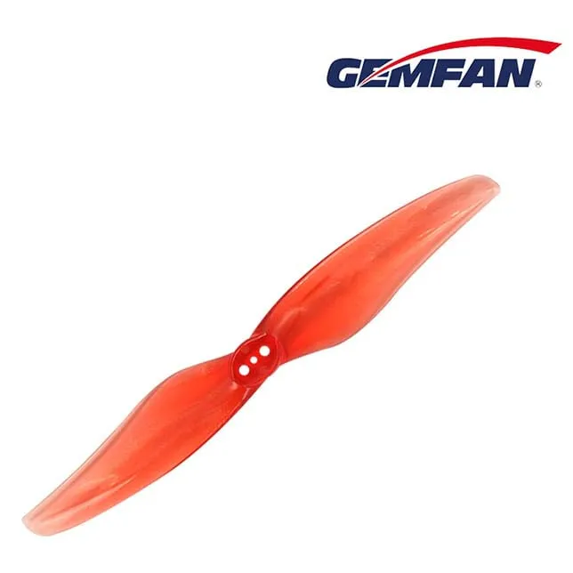 Gemfan Hurricane 4024 2-Blade Propeller (1.5mm Shaft, Set of 8) (4CW+4CCW) — Color: Clear Red