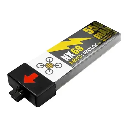 NewBeeDrone Nitro Nectar NX69 1S 550mAh 80C HV LiPo Battery — Quantity: 1 Battery