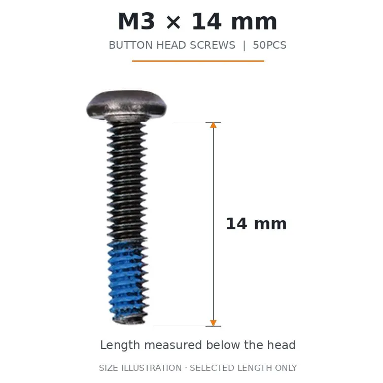 FlyFishRC M3 Button Head Screws Pack (50PCS)