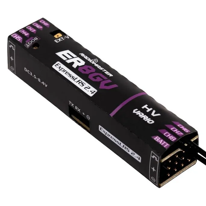 RadioMaster ER8GV 2.4GHz ELRS 8CH PWM Receiver with Vario