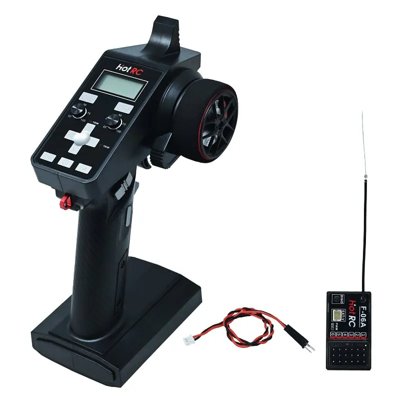 HOTRC CT-6A 2.4GHz 6-Channel Transmitter + F-06A PWM Receiver