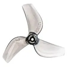 Gemfan 31mm 1219S 3-Blade Propeller (Set of 8 — 4CW+4CCW) — Color: Clear Grey / Mounting: 1mm