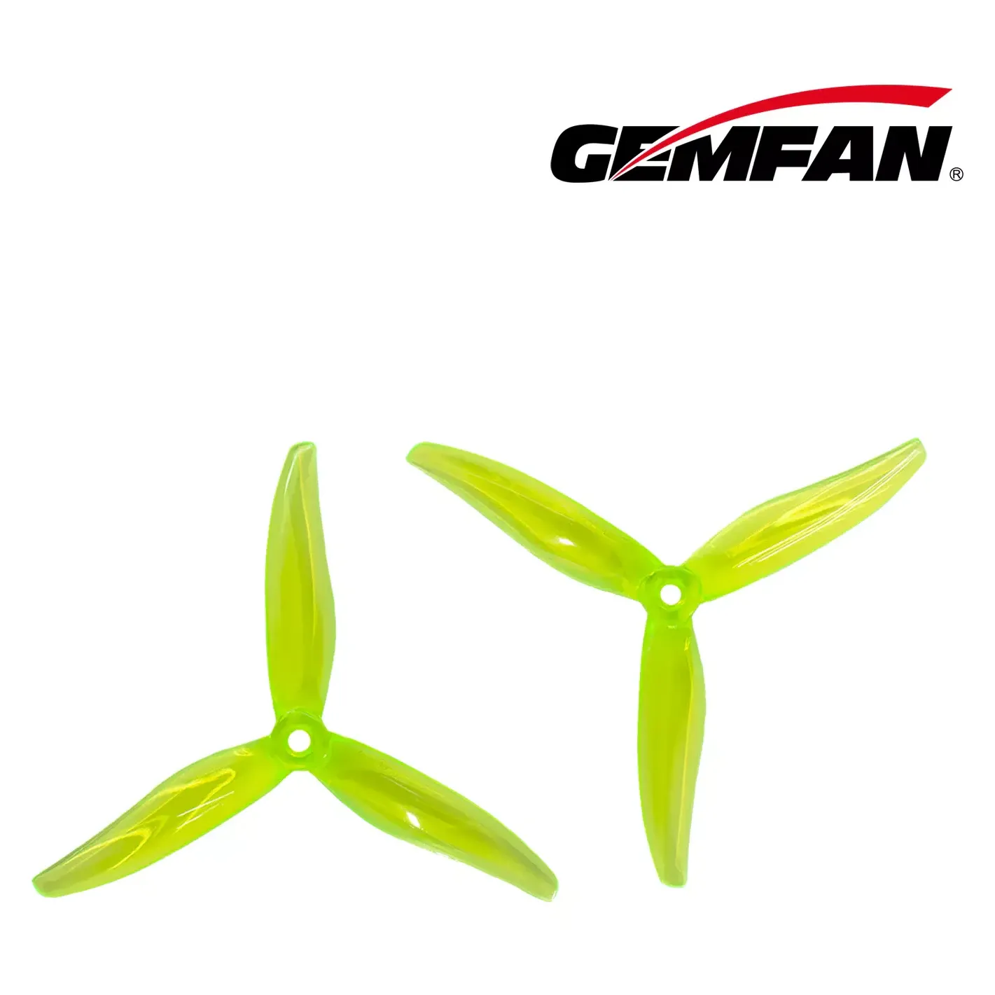 Gemfan Fury 5128 3-Blade Propeller (Set of 4) — Color: Radioactive Green