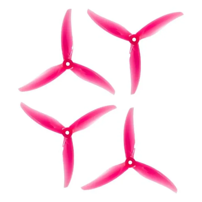 Gemfan Proxy 5127.5 3-Blade Propeller (Set of 4) — Color: Hot Pink