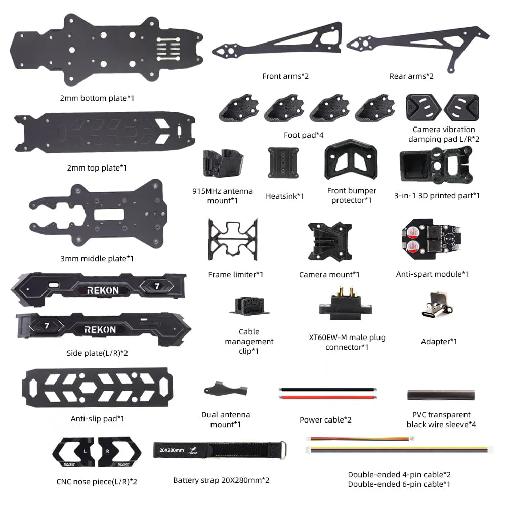 HGLRC Rekon 7 Pro V2 7" Long Range Frame Kit (324mm)