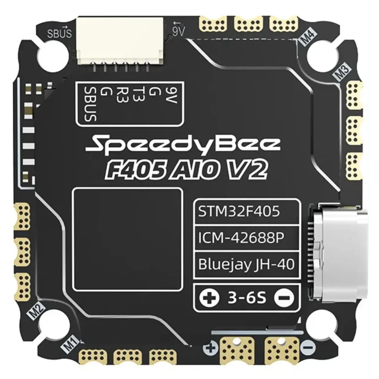 SpeedyBee F405 AIO V2 Flight Controller & 40A ESC (8-Bit, 3–6S)