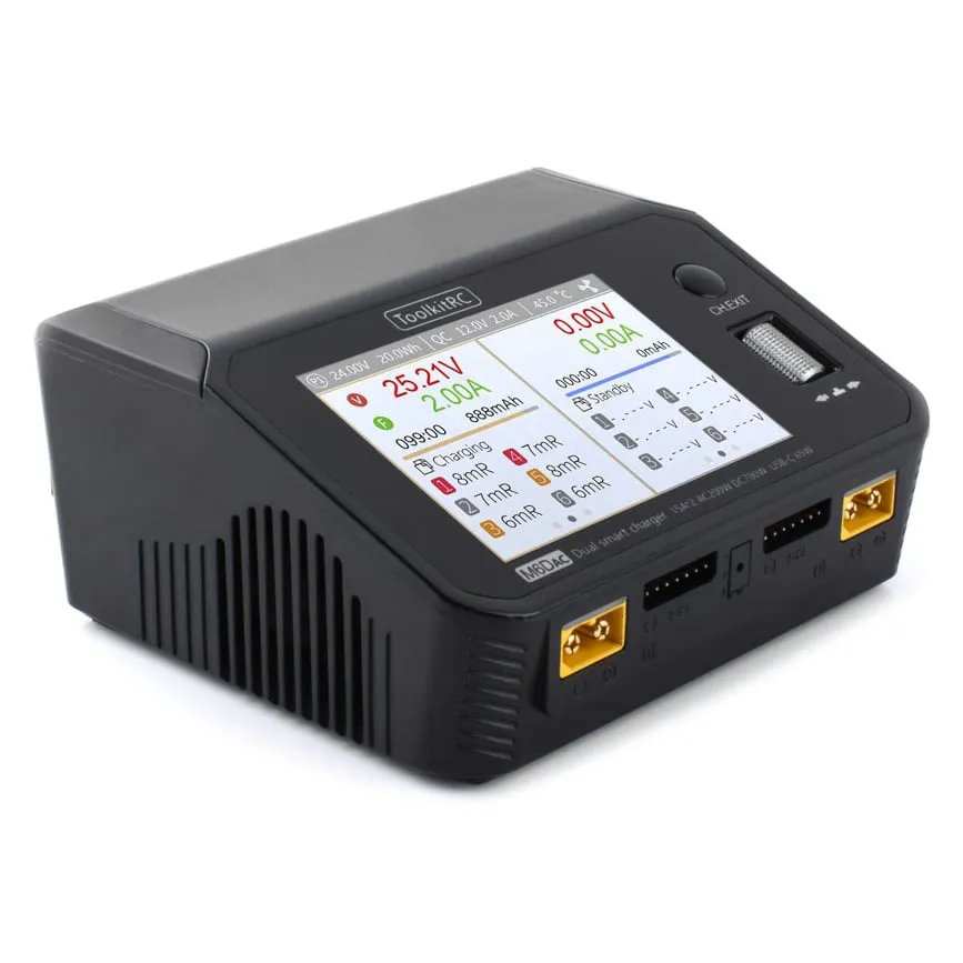 ToolkitRC M6DAC 200W AC/DC Dual-Channel Smart Charger