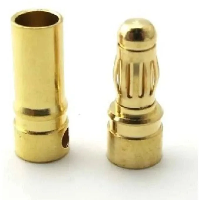 Gold Plated Copper Banana Bullet Connector 2-6mm, Male/Female
