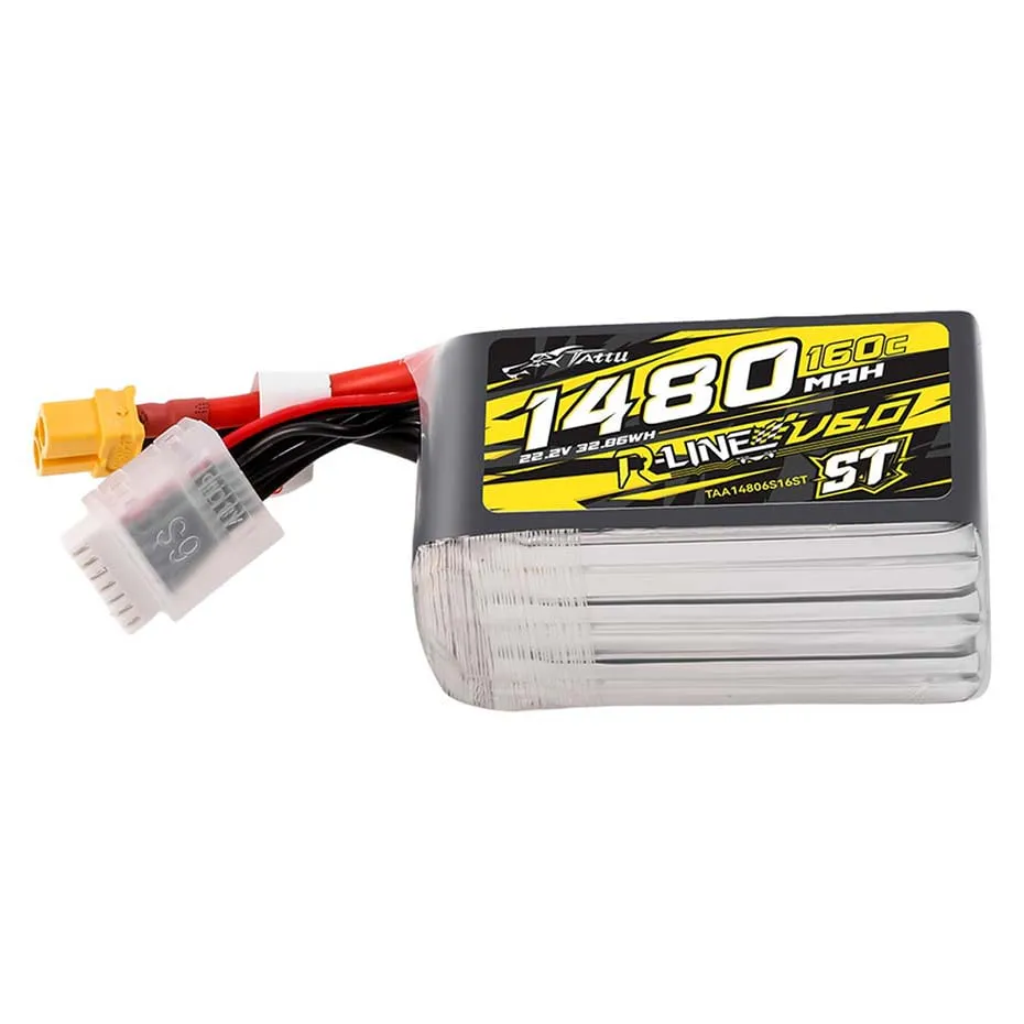 Tattu R-Line V6.0 6S 1480mAh 160C LiPo Battery (XT60)