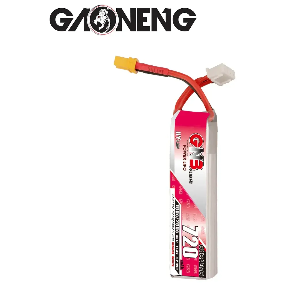 GAONENG GNB 720mAh 3S 11.4V 100C LiHV Battery - XT30