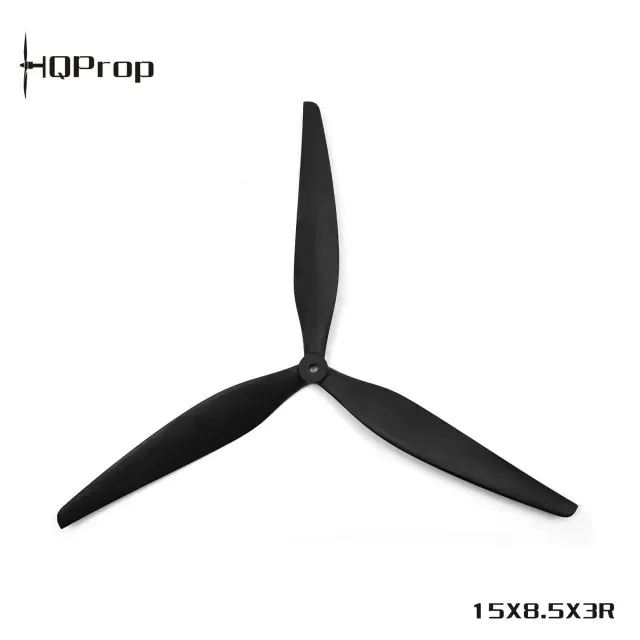 HQProp 15×8.5×3 Propeller — Black Glass Fiber Reinforced Nylon (1CW+1CCW)